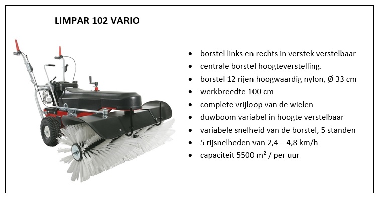 Limpar veegmachine 102 Vario