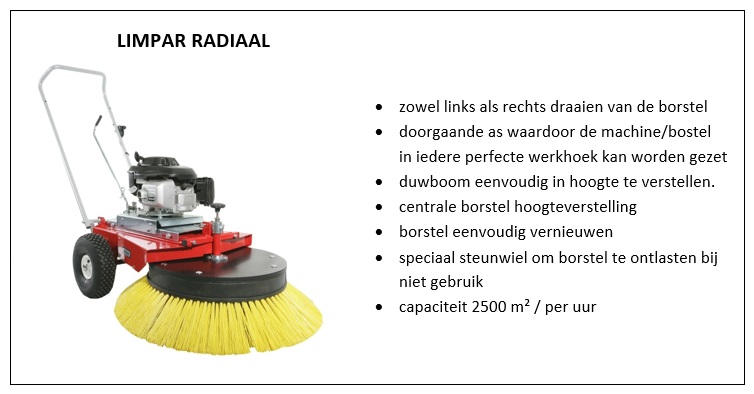 Limpar veegmachine Radiaal